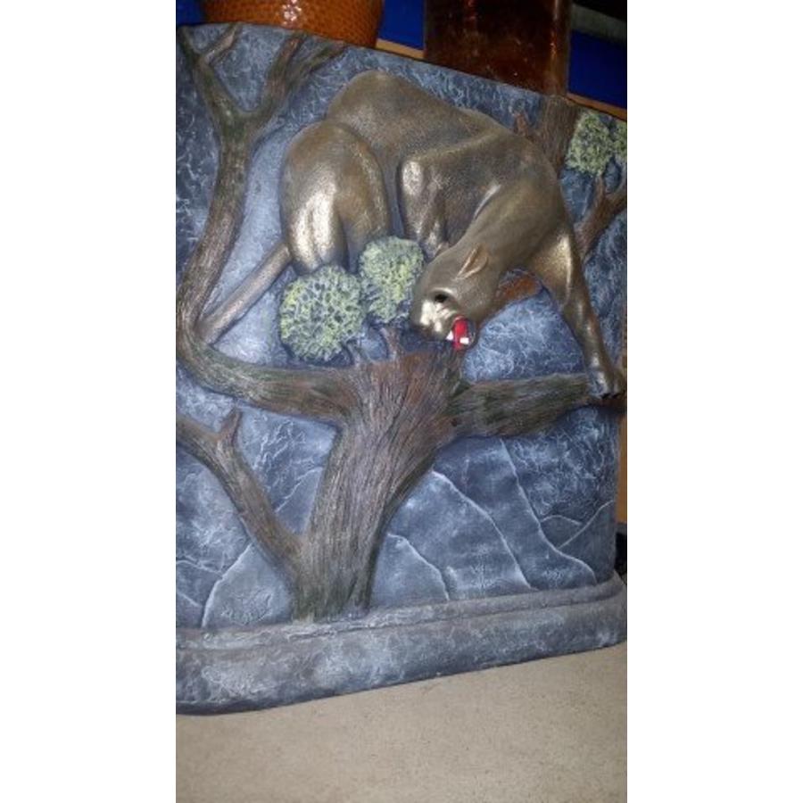 Decoratieve retro zuil met poema – Kunstzinnige pilaar voor binnen en buiten-3