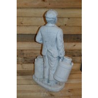 thumb-Betonnen beeld boertje met melkbussen – Landelijk tuinbeeld en cadeau-5