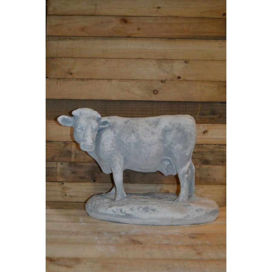 Betonnen beeld koe – Naar links kijkend tuinbeeld-1