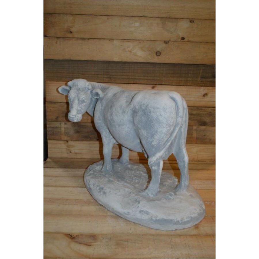 Betonnen beeld koe – Naar links kijkend tuinbeeld-3