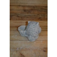 thumb-Betonnen beeld uil met plantenbakje – Wijze uil voor tuin of vensterbank-3