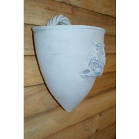 thumb-Betonnen hangend bloembakje met uiltje – Wanddecoratie voor binnen en buiten-4