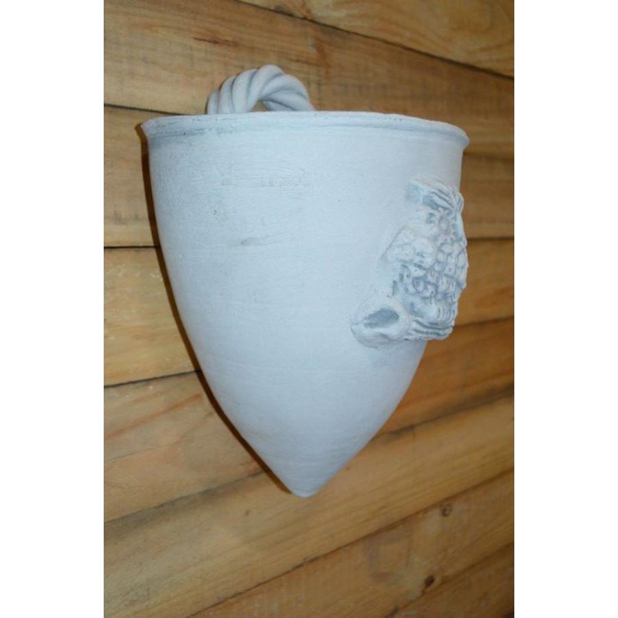 Betonnen hangend bloembakje met uiltje – Wanddecoratie voor binnen en buiten-4