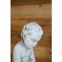 thumb-Betonnen jongetje zittend op bol – Schattig kinderbeeldje voor binnen en buiten-5