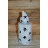 thumb-Betonnen kaars met sterretjes – Sfeervol decoratieobject-1