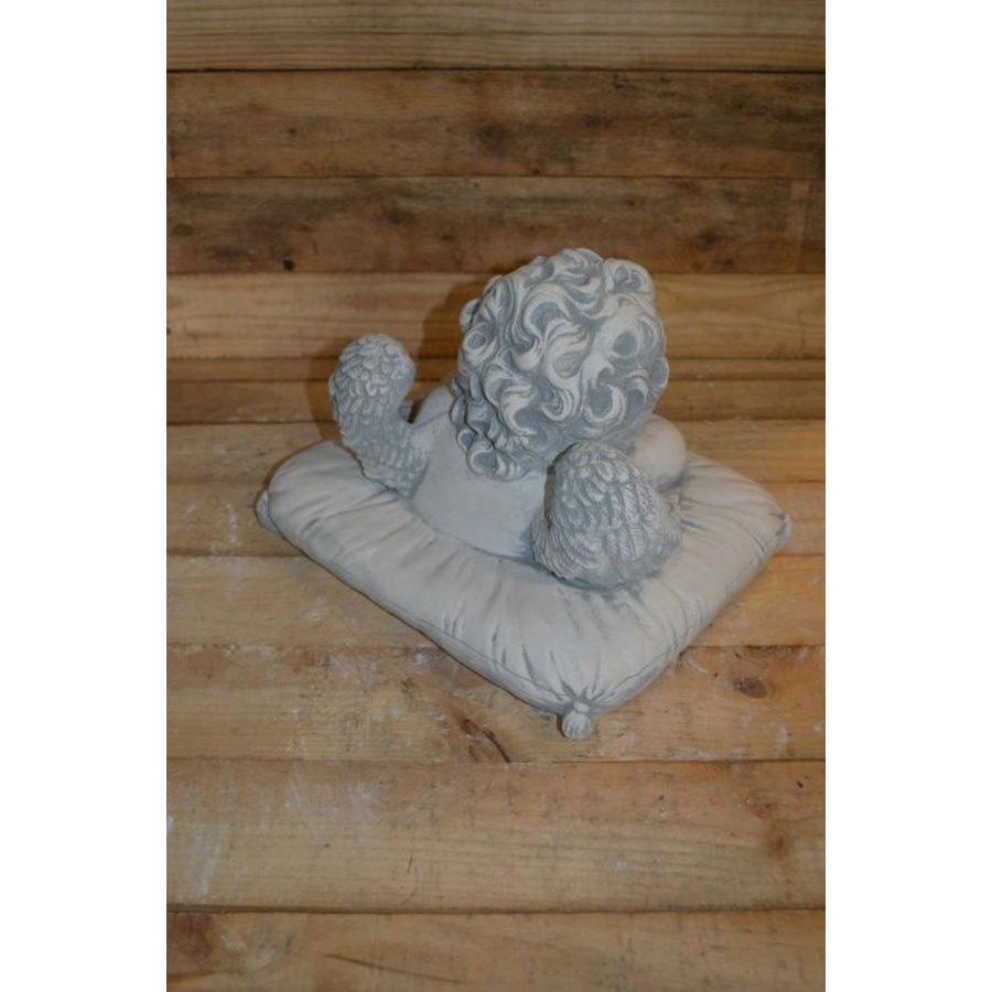 Betonnen engel op kussen – Slapend decoratief beeld voor binnen en tuin-4