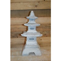 thumb-Betonnen Japanse pagode 3 verdiepingen – Oosters tuinornament-1