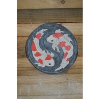 thumb-Betonnen stapsteen met Koi karpers – Oosters tuinornament-4