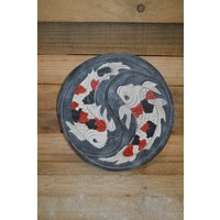 thumb-Betonnen stapsteen met Koi karpers – Oosters tuinornament-5