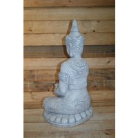 thumb-Betonnen Boeddha met schaaltje – Oosters tuin- en interieurbeeld-4