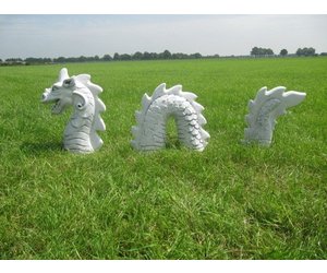 Chinese Draak Tuindecoratie – Metalen Steker, Hoogte 120 Cm, Handgemaakt Met Patina – Mythisch Sfeerobject