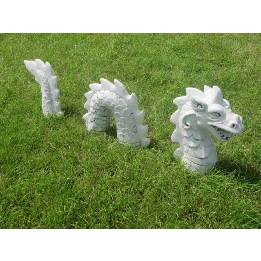 Betonnen beeld van Chinese draak 3-delig voor tuin of vijver-3