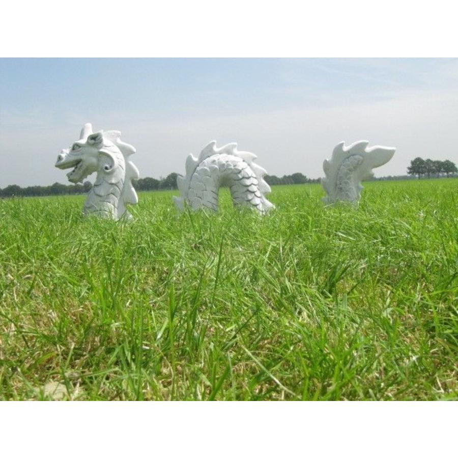 Betonnen beeld van Chinese draak 3-delig voor tuin of vijver-5