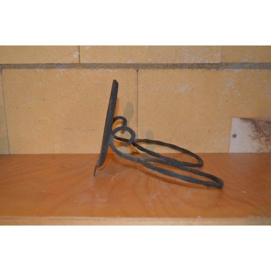 Bloempothouder voor aan de muur – met hoefijzer en 2 metalen ringen-3