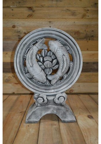 Betonnen Koi wiel yin yang 
