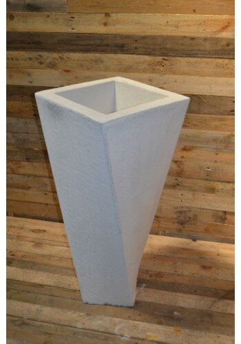 Betonnen bloempot getordeerd modern 