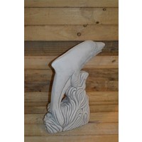 thumb-Betonnen beeld dolfijn met waterslang – Waterspuwer voor vijver-3