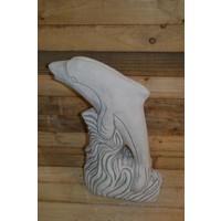 thumb-Betonnen beeld dolfijn met waterslang – Waterspuwer voor vijver-4