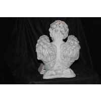 thumb-Betonnen beeld engeltje met gevouwen handen op Statenbijbel voor huis, tuin of graf-5