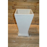 thumb-Kleine taps toelopende betonnen bloempot vierkant-3