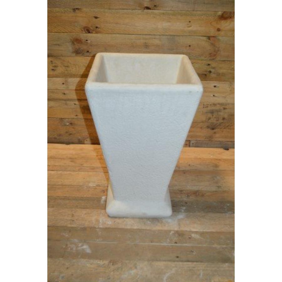 Kleine taps toelopende betonnen bloempot vierkant-3