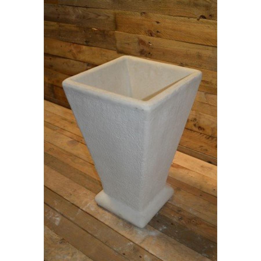 Kleine taps toelopende betonnen bloempot vierkant-2