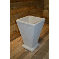 thumb-Kleine taps toelopende betonnen bloempot vierkant-1