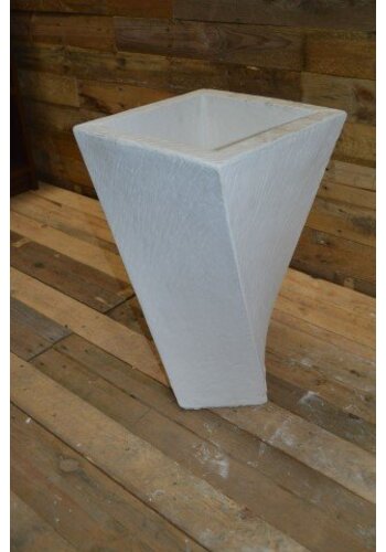 Betonnen getordeerde bloempot klein 