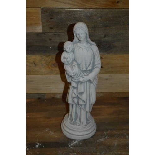 Betonnen beeld Moeder Maria met Jezus 