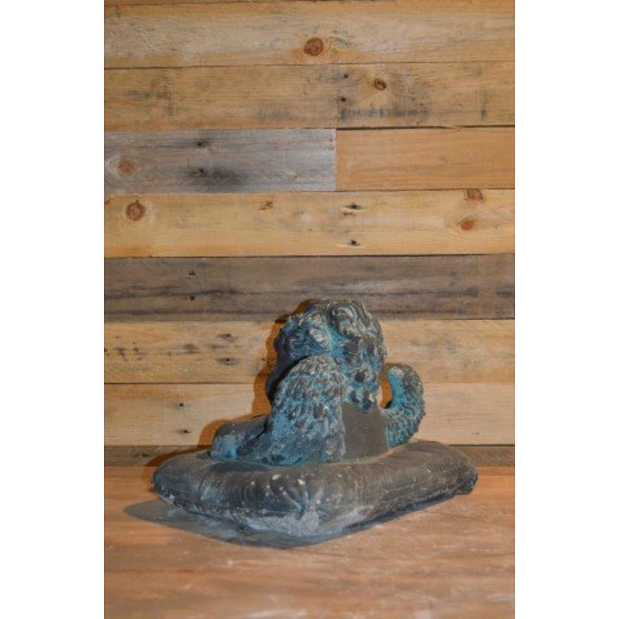 Decoratief betonnen beeldje vermoeide engel op kussen-3