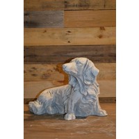 thumb-Langharige teckel – betonnen tuinbeeld van gietsteen-1