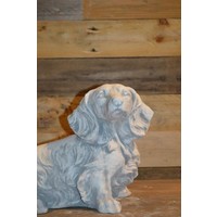 thumb-Langharige teckel – betonnen tuinbeeld van gietsteen-4