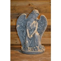 thumb-Knielende engel in gedachten – betonnen tuinbeeld-1