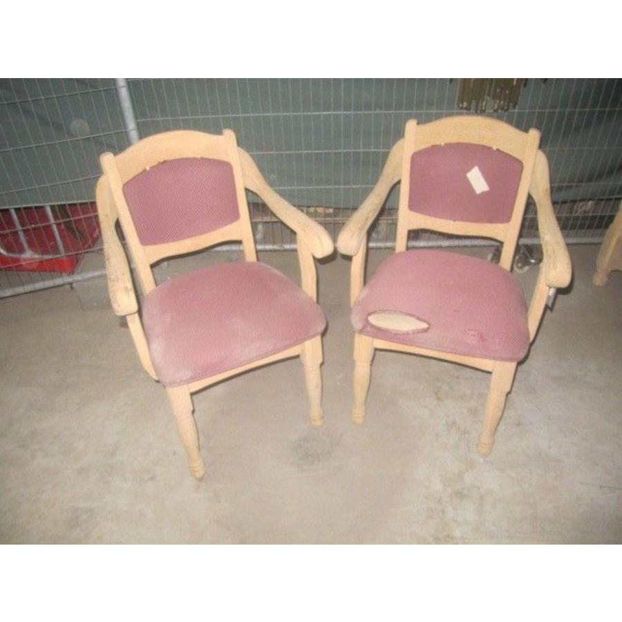 Set van 2 massief eiken armstoelen-2