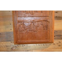 thumb-Vintage houtsnijwerk met paarden-3