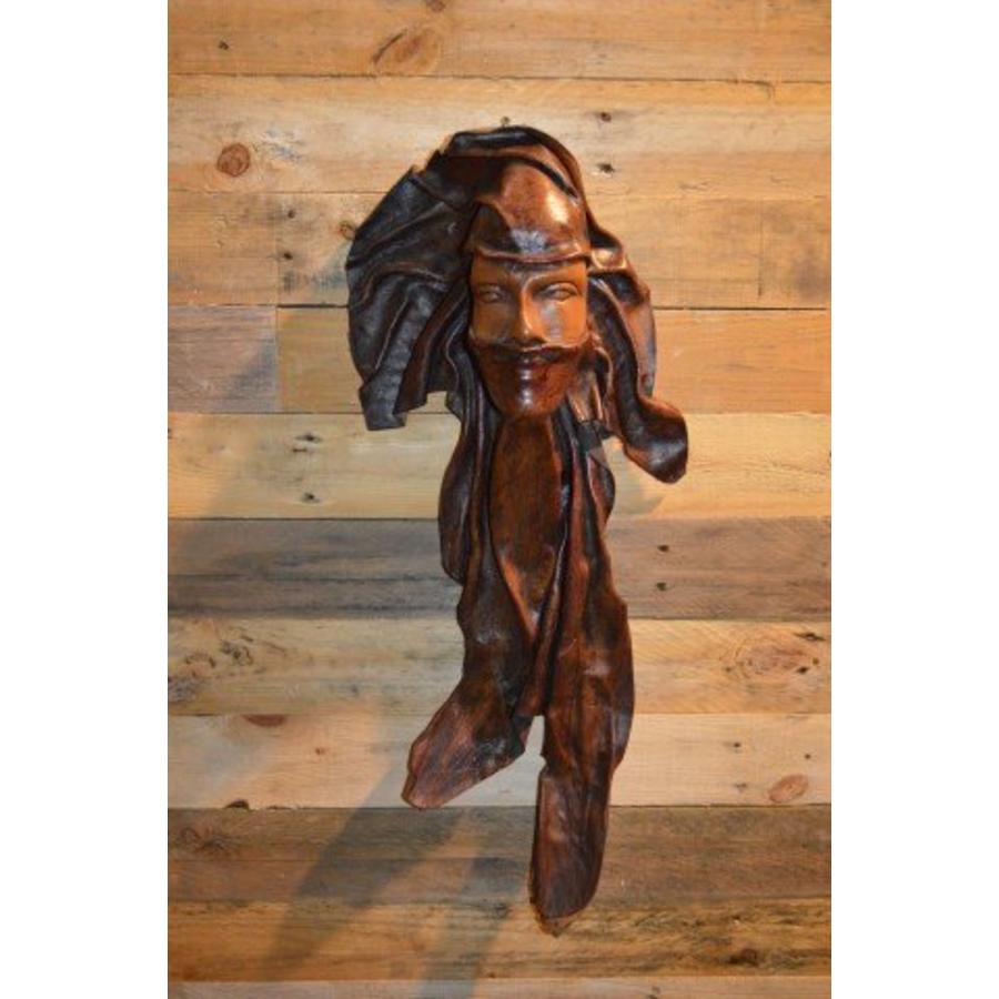 Toeareg vrouwenmasker van leer – decoratief en handgemaakt-2