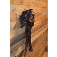 thumb-Handgemaakt leren masker Toeareg vrouw-3