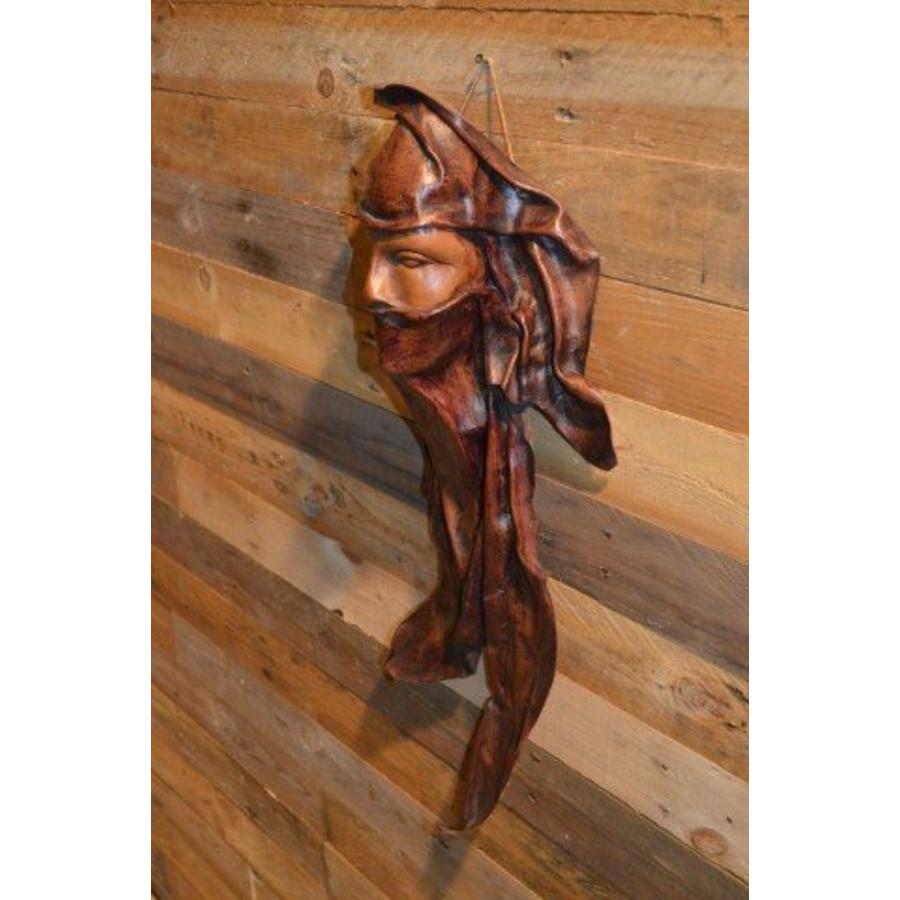 Toeareg vrouwenmasker van leer – decoratief en handgemaakt-1