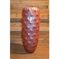 Metallic rode vaas – moderne bloempot voor huis en tuin