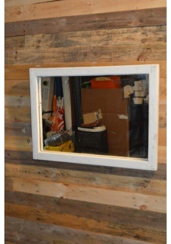 Brocante rechthoekige spiegel 
