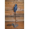 LoodsVol, Tweedehands Papegaai van beton op standaard – Decoratief tuinbeeld met stenen voet