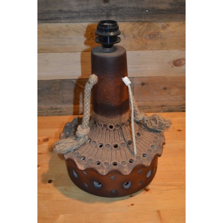 Keramische vintage schemerlamp zonder kap-3