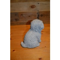 thumb-Tuinbeeld hond Maltezer leeuwtje-3