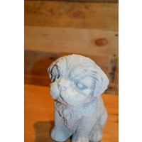 thumb-Tuinbeeld hond Maltezer leeuwtje-4