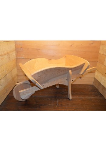 Decoratieve kruiwagen blank dennenhout 