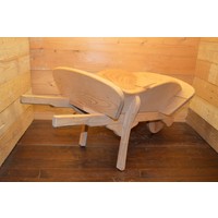 thumb-Decoratieve kruiwagen van blank dennenhout voor tuin of speelplezier-3