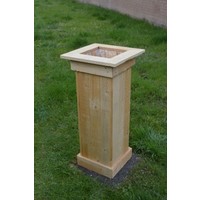 thumb-Vierkante bloembak van hergebruikt pallethout met plastic binnenvoering-1