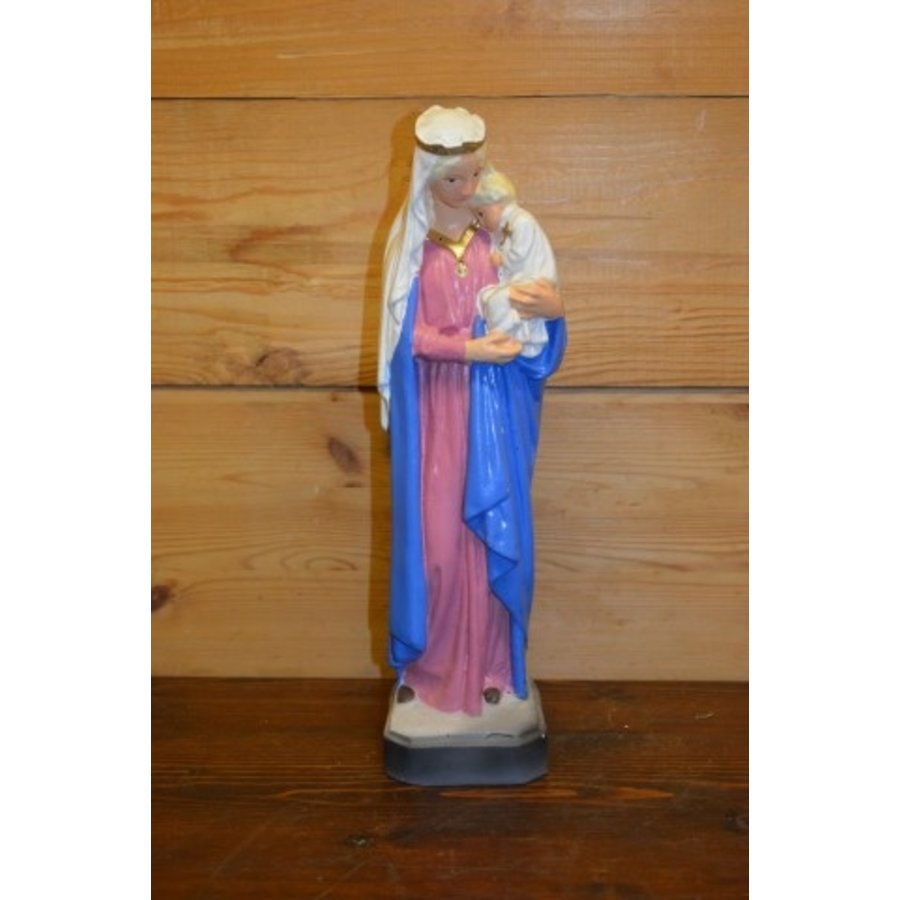 Beeldje van Maria met kindje Jezus van polyester-1
