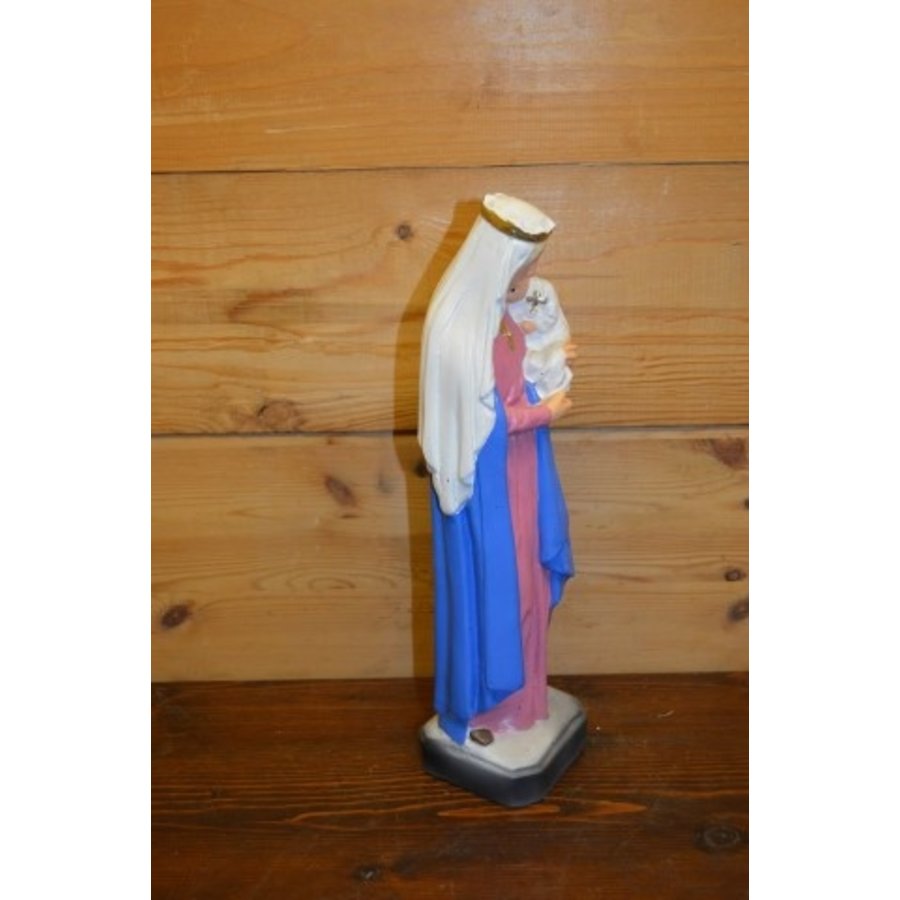 Beeldje van Maria met kindje Jezus van polyester-3