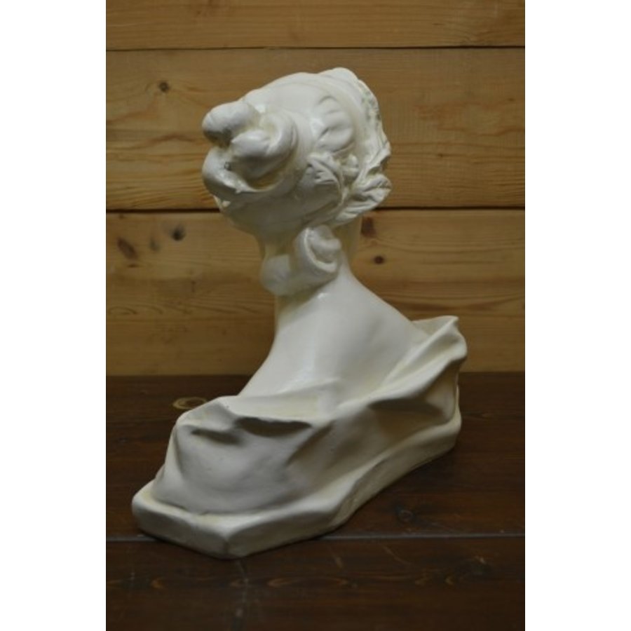 Romeinse buste van vrouw met opgestoken haar van polyester-4